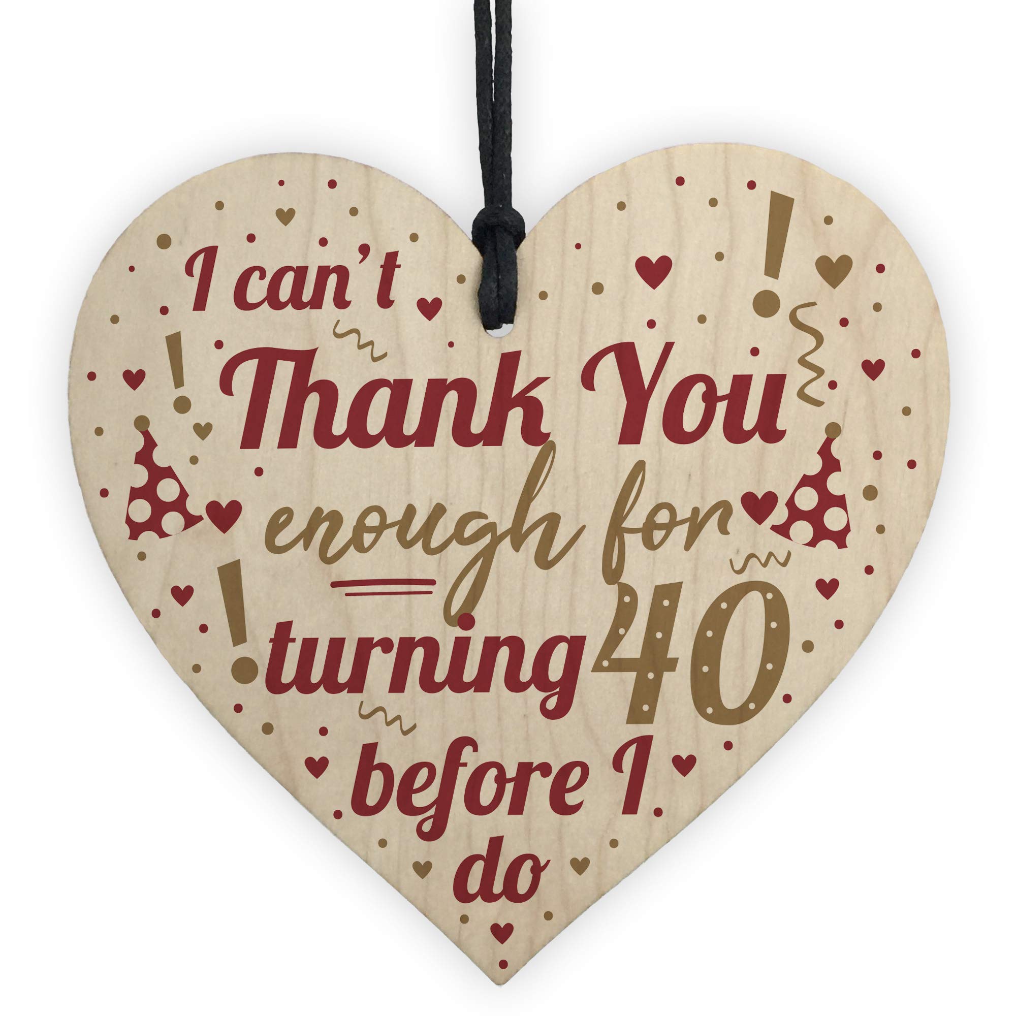 RED OCEAN Funny 40th Birthday Present For Women 40th Birthday Gifts Men 40th Birthday Card Decoration Keepsake Plaque