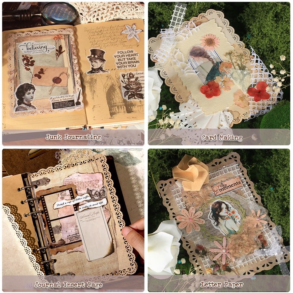Vintage Lace Scrapbook Paper - 30 Sheets FREE SHIPPING -5