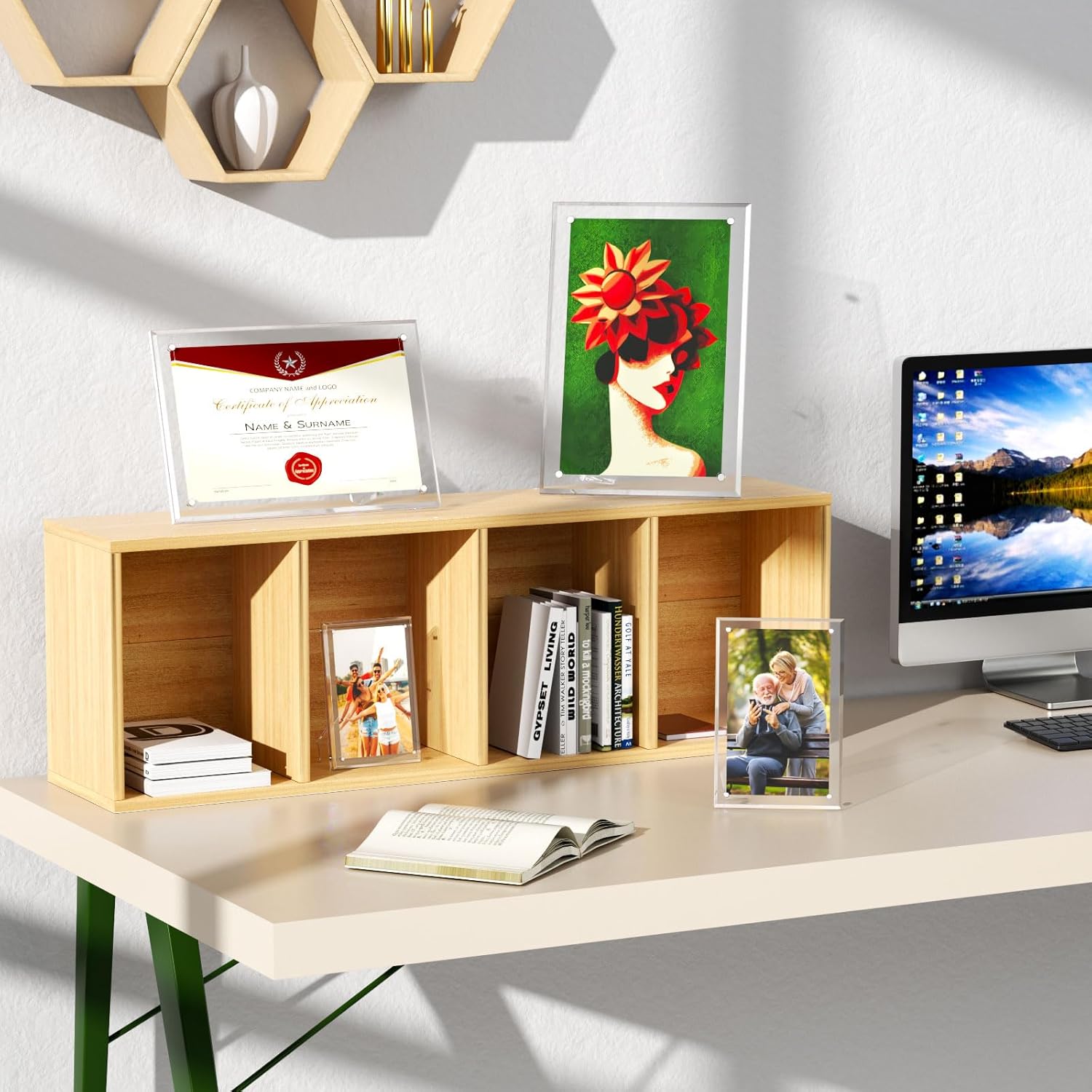 AITEE 4x4 Acrylic Picture Frames 3 Pack and 5x7 Acrylic Frames 3 Pack Bundle