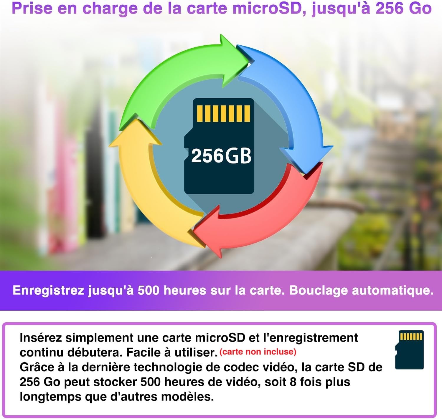WIWACAM Cámara 2K Ultra HD WiFi WLAN, visión nocturna, con soporte para tarjeta SD, 800mAh batería, detección de movimiento inteligente, video en vivo en el teléfono
