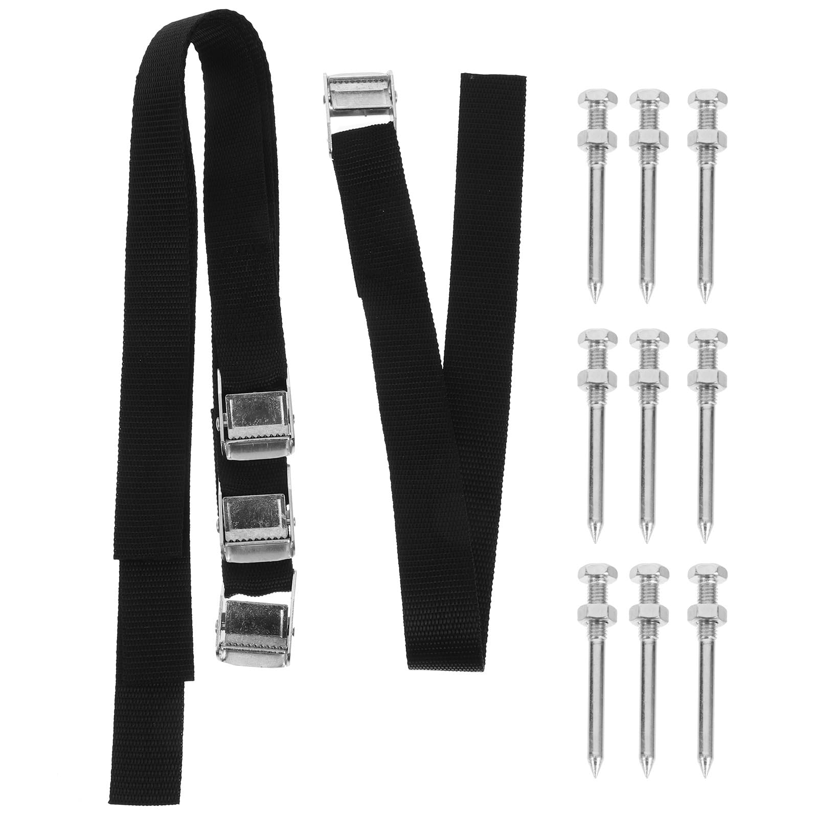Sandales d'aérateur de pelouse NUOBESTY avec 4 sangles et 30 clous de 58 mm pour jardin