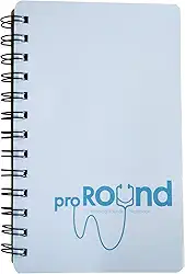 Portage Caderno redondo médico, proRound – Bloco de notas espiral com modelo, livro de registro para estudantes de medicina e assistentes médicos, tamanho de bolso – 11 x 17 cm, 75 páginas (pacote com