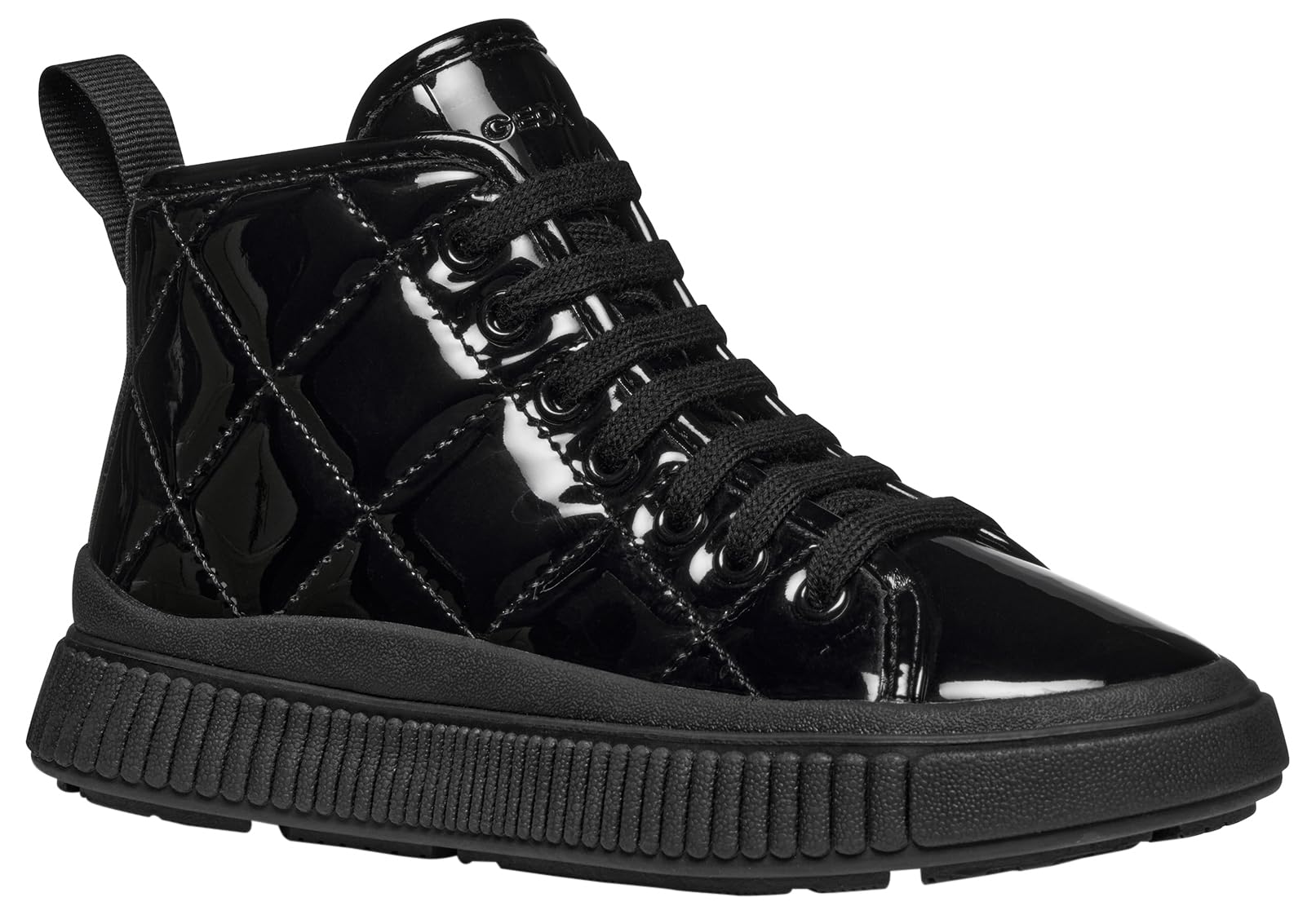 Geox J LAQUINNY Girl Sneaker, Black, 12.5 UK