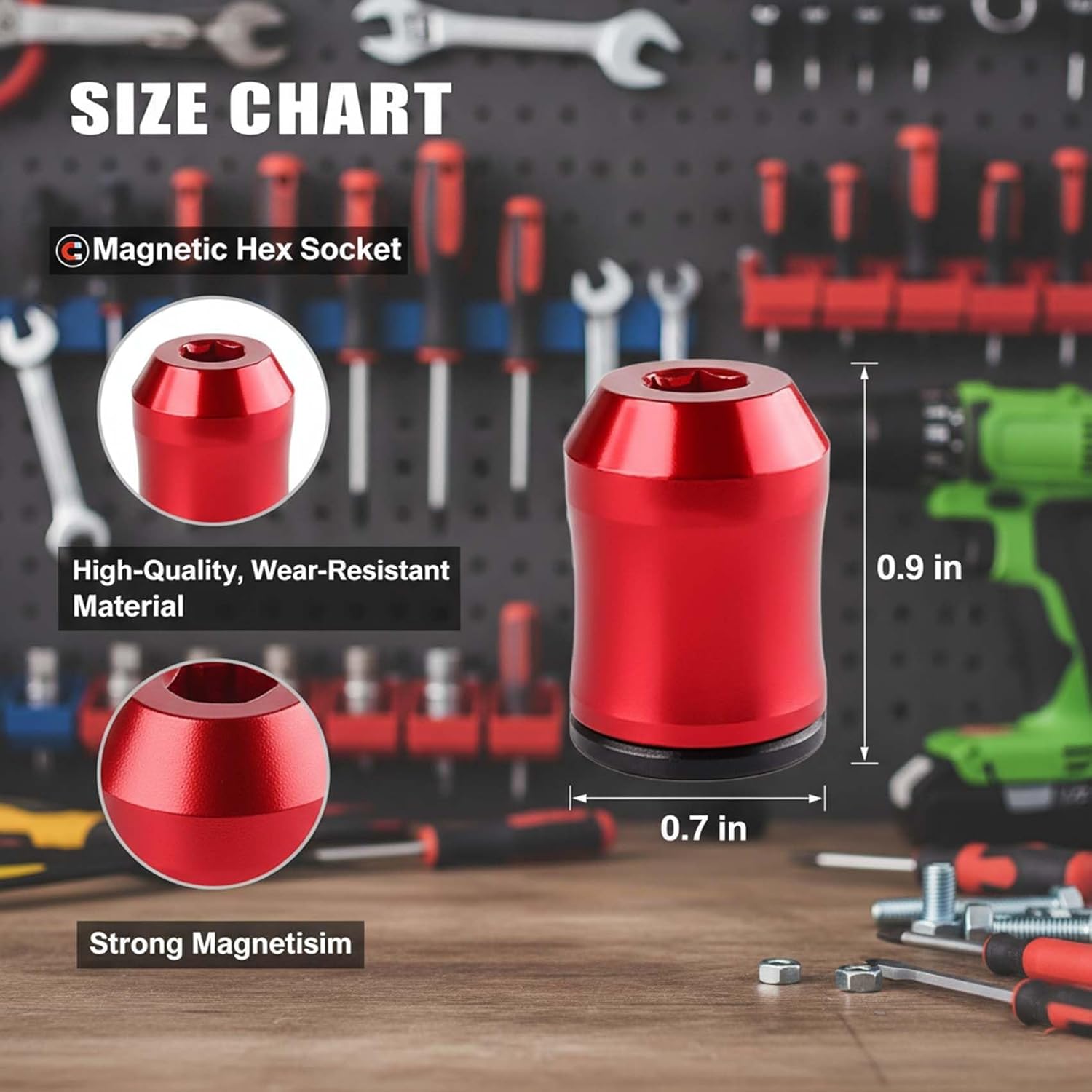 Powerful Magnetic Ring For Screwdriver, Aluminum Alloy Magnetic Ring For Drill Bits For Quick Screw Grip, Universal Magnetic Screw Holder (3PCS-C)