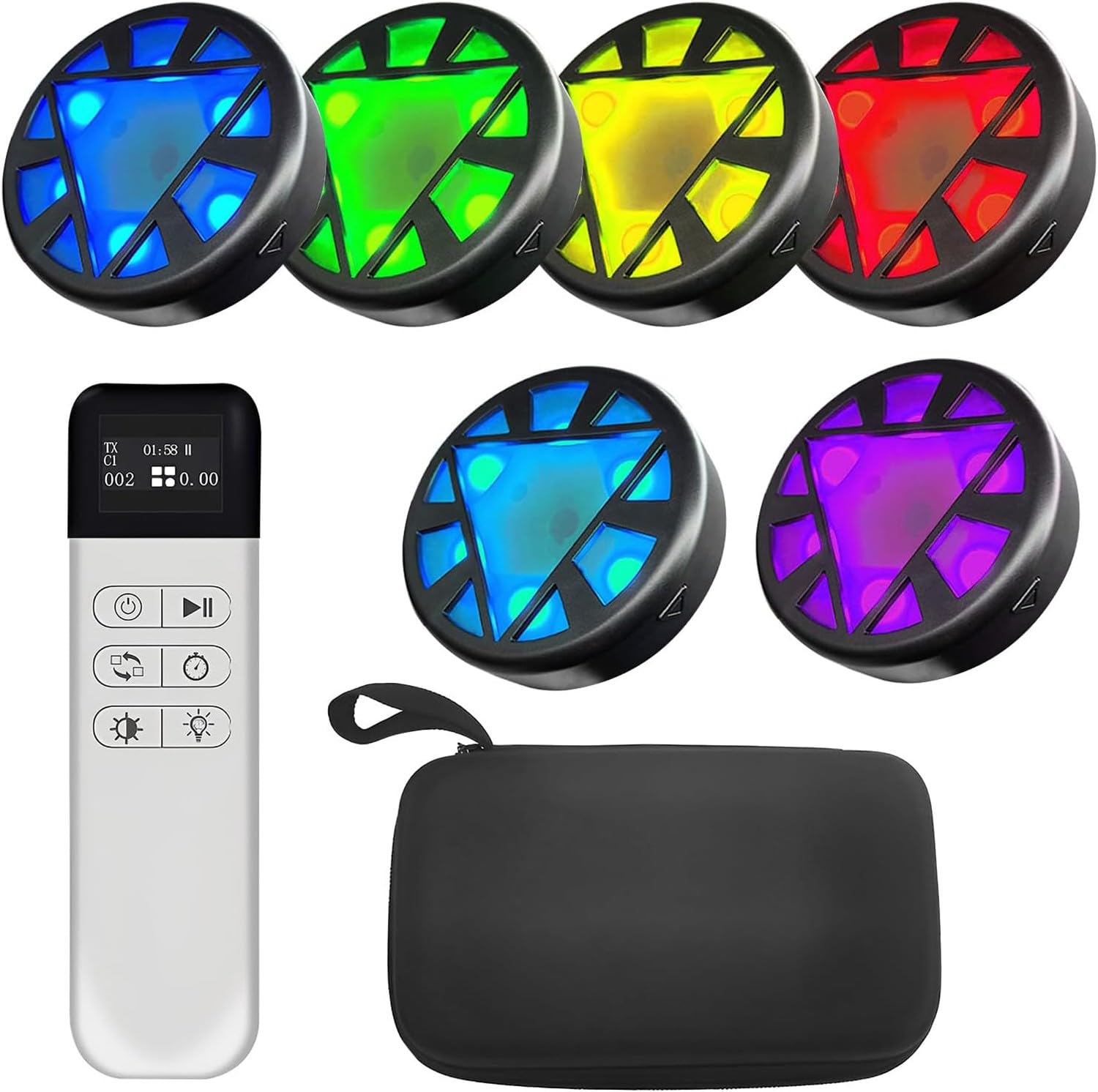 6 Pcs Agility Training Lights with 6 Functions, Magnetic Quick Response Training Lights, Improves Reaction Speed and Agility for Soccer, Basketball