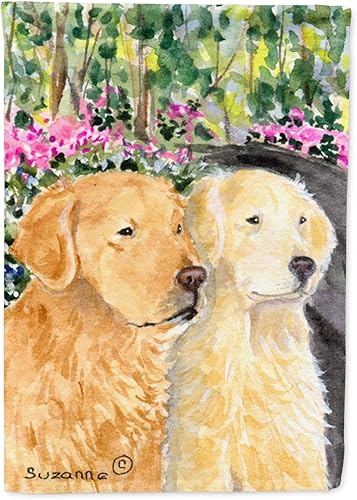 Caroline's Treasures SS8974GF Golden Retriever Bandera tamaño jardín, tamaño jardín, multicolor