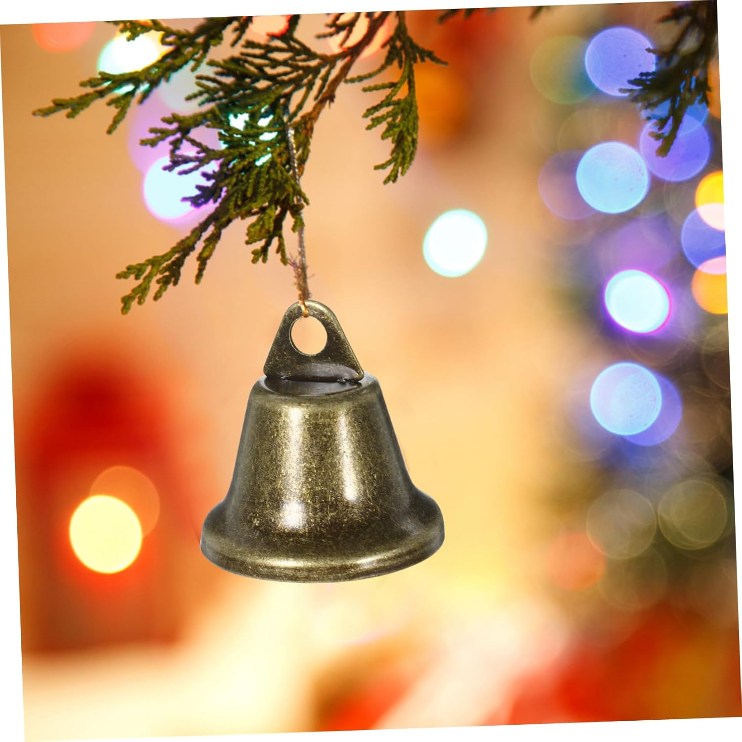Abaodam 100pcs Small Craft Bells for Christmas Tree Ornaments Vintage Hanging Decorations Festival Decor Unique Bell Charms for Wedding Home Crafting