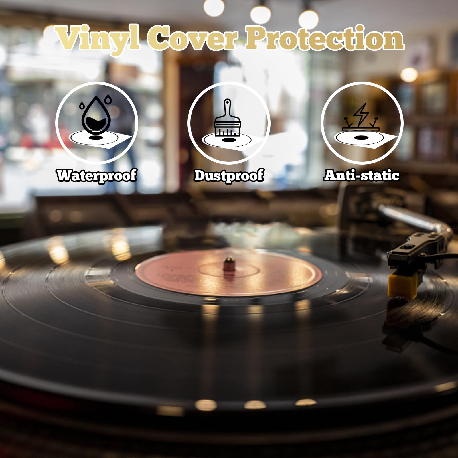 Pochette Vinyle 33 Tours 50 pièces Intérieures Transparentes Antistatique pour Disques 12"