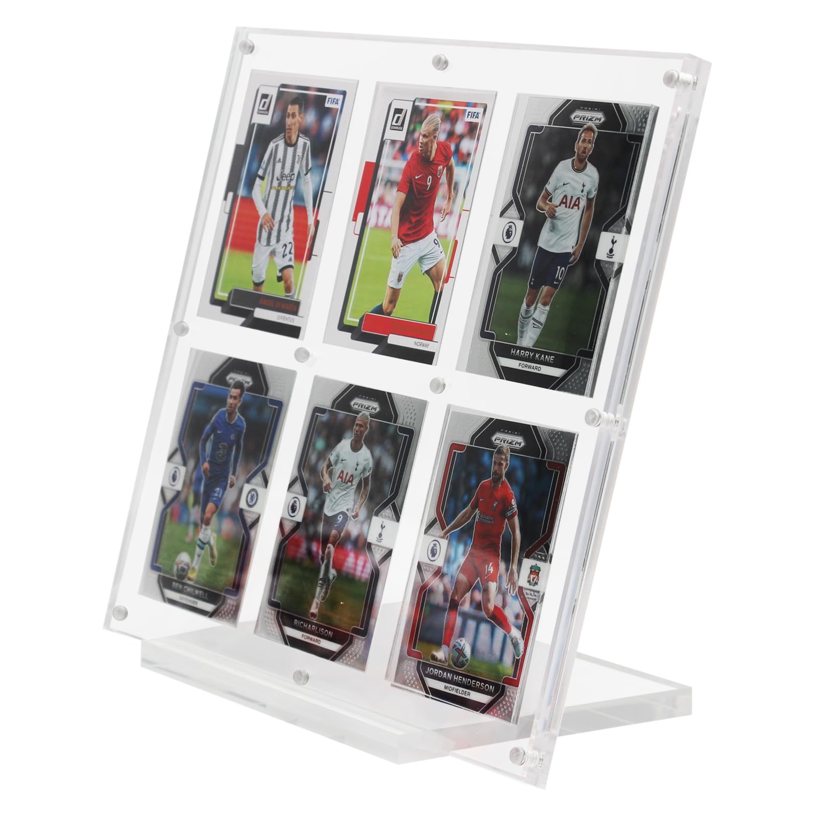 Photo 1 of Trading Card Display Case, 6-Slot Vertical Acrylic Frame for PSA Graded Cards, 9.4 x 8.6 inches