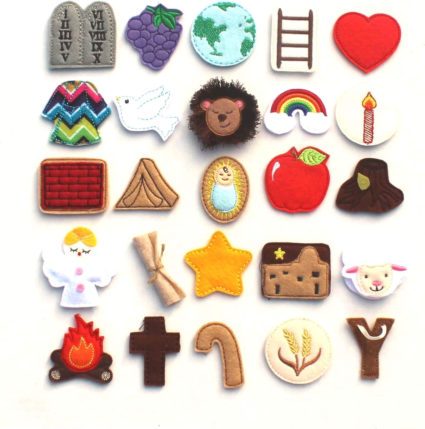 Felt Jesse Tree Advent Ornaments corresponding with The Advent Jesse Tree (Book not Included)