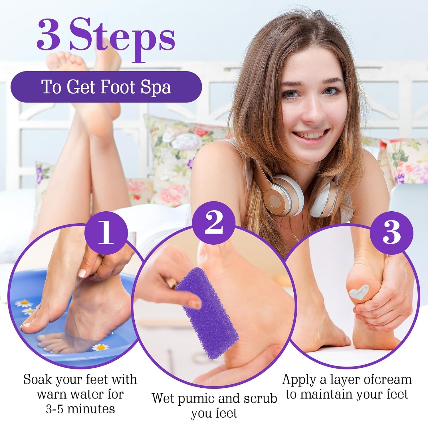 200 Pcs Purple Pumice Stone for Feet Disposable Foot Pumice Stone Bulk Foot Pumices Scrubber Dead Skin Pumices Foots Callus Remover for Feet Pedicure Foots Heel Exfoliator Tool Sponge Salon Home Use
