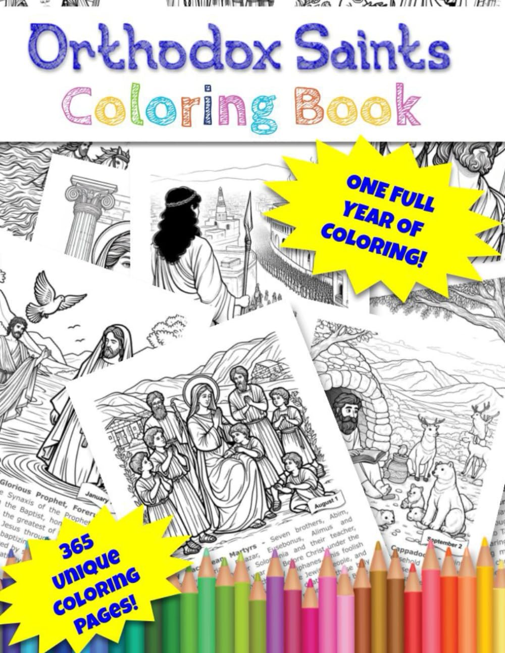 One Year of Orthodox Christian Saints Coloring Book