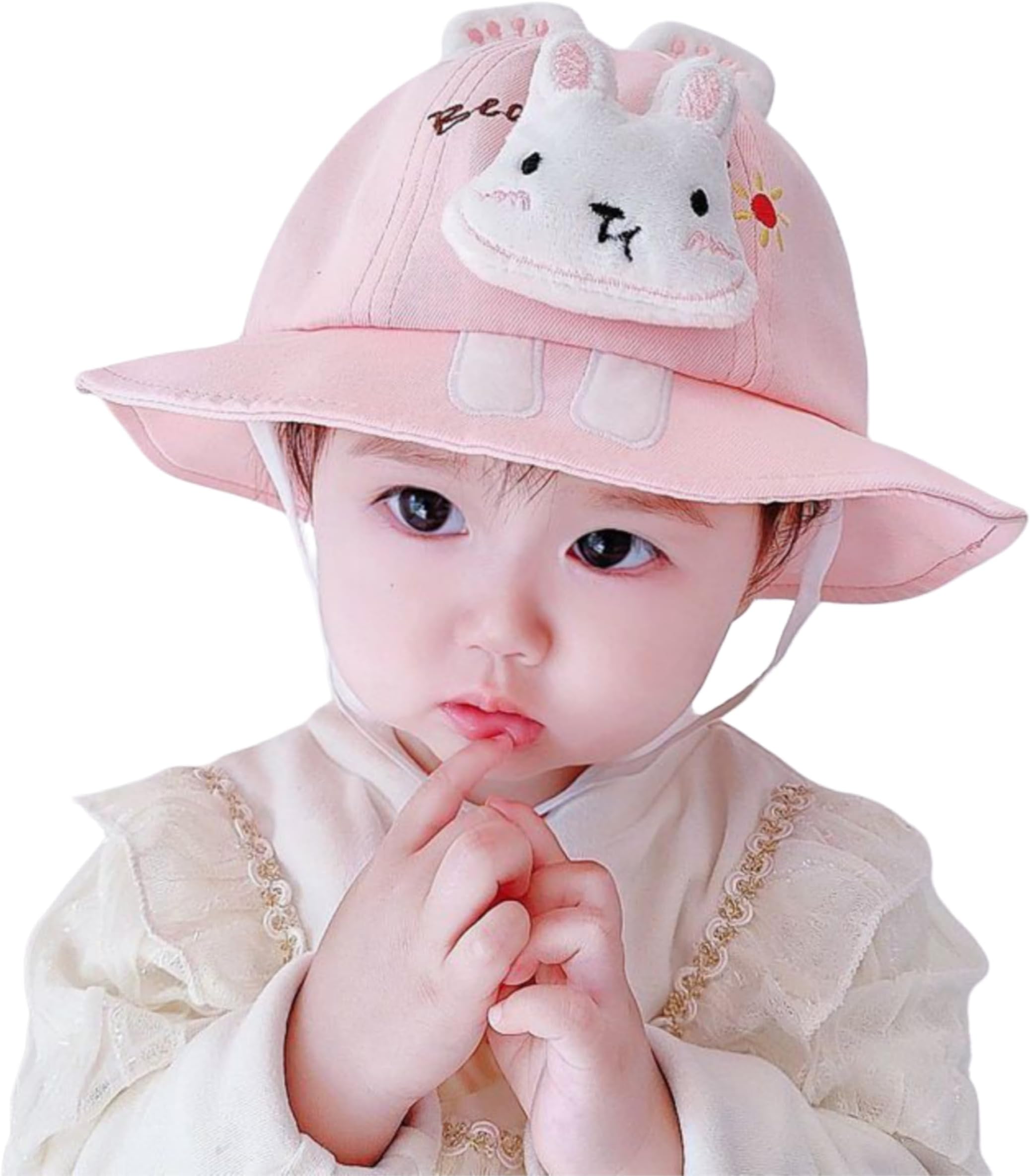 baby cap | Kids Cap | Baby hat | hat for baby | Bucket hat for Baby | Korean Style, Cotton hat for Baby Boys &Baby Girls with Cute Bunny Design, Fits for ( 9 month to 3 Years ) Kids,45-50cm Inner
