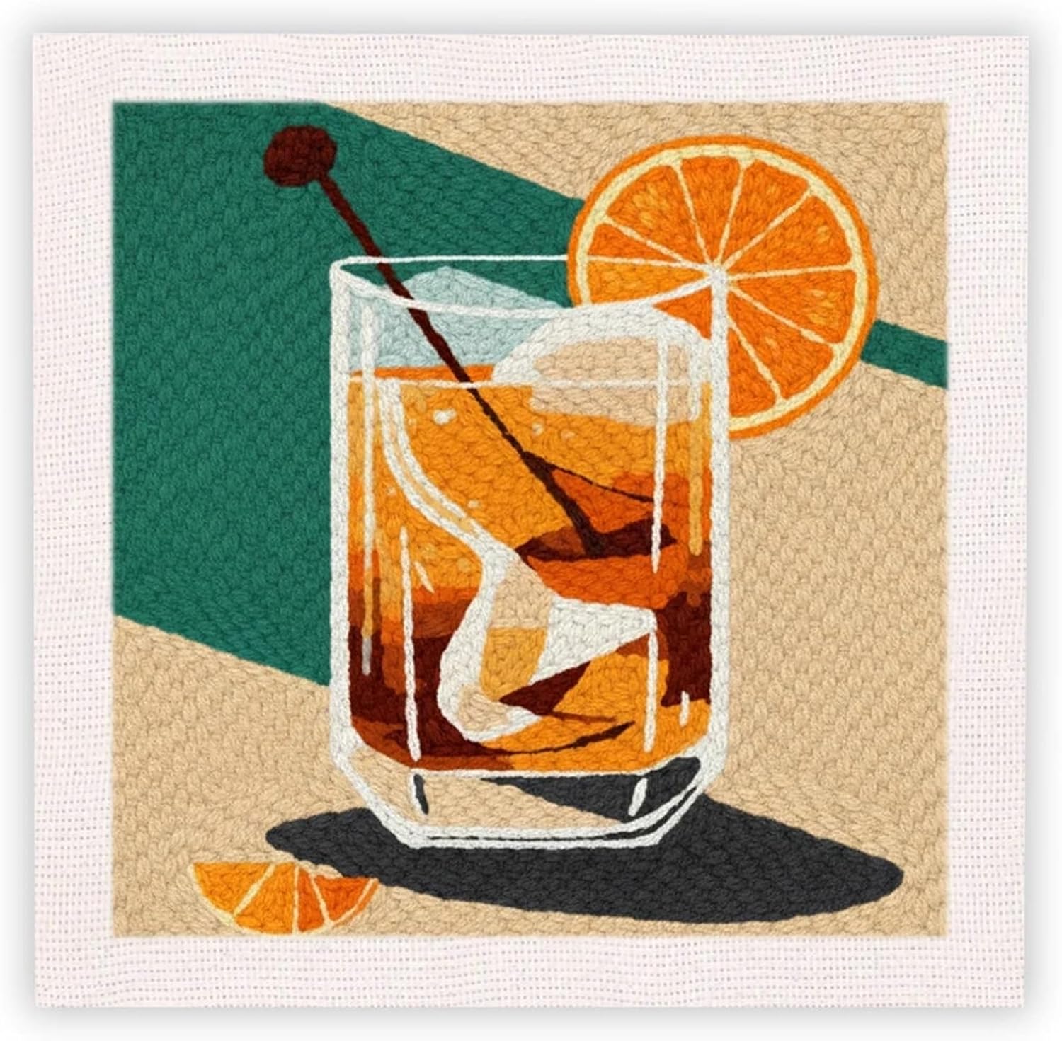 Edgiyuo Punch Needle Embroidery Kit for Beginners - DIY Cup Drinks Crafts with Yarns for Adults(CCXF-217-2525)