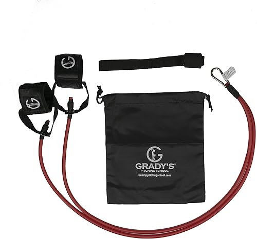 Gradys - Bandas de entrenamiento para lanzar la escuela con 2 niveles de resistencia codificados por colores para calentamiento y fuerza del brazo,