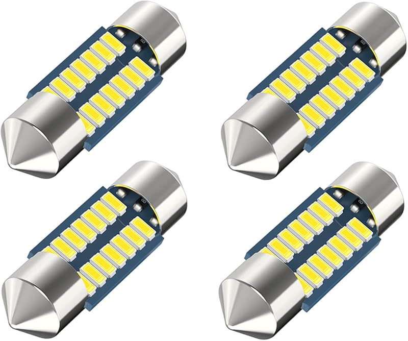 Lâmpada LED festoon interna Serundo Auto DE3175 31 mm 12 V – Kit com 4 unidades