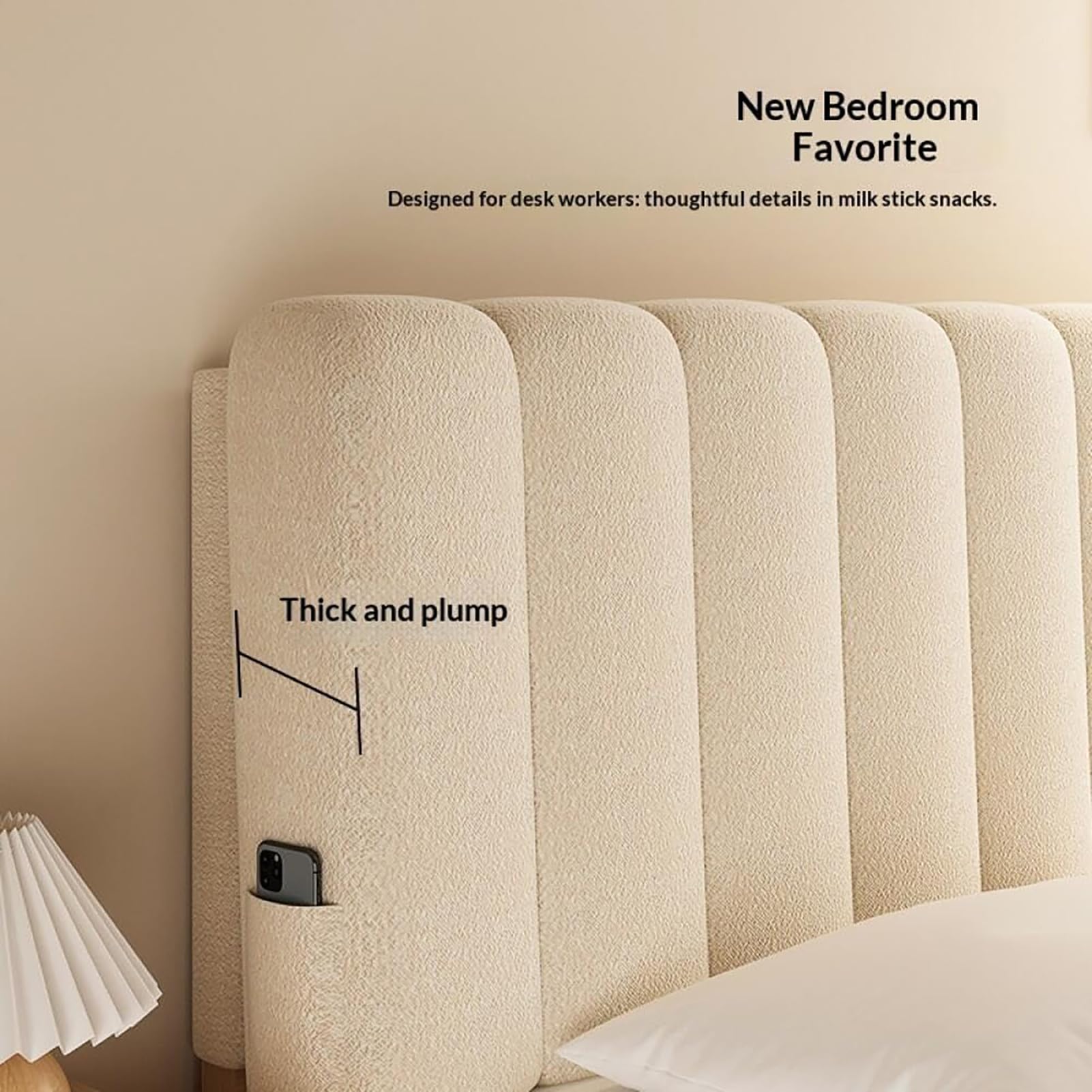 Plush Bed Headboard Cushion, Backrest Pillow, Bed Support