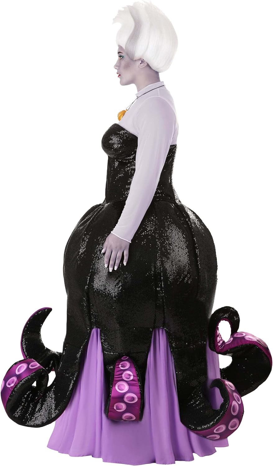 Disney's The Little Mermaid Ursula Costume for Women, Adult Black and Purple Premium Octopus Dress Halloween Outfit - Image 4