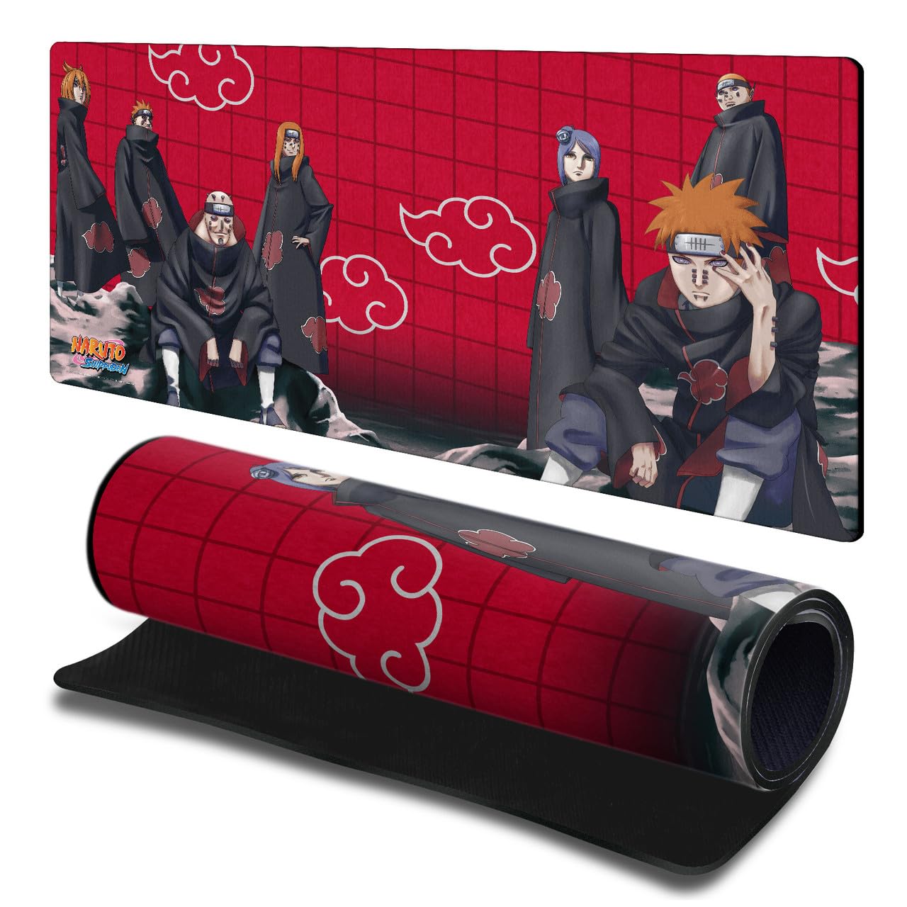 Head Case Designs Officially Licensed Naruto Shippuden Pain and Konan Graphic Art Gaming Office Desk PC Keyboard Mouse Mat Pad 23.62 x 11.81 x 0.12 inches (600 x 300 mm) - L