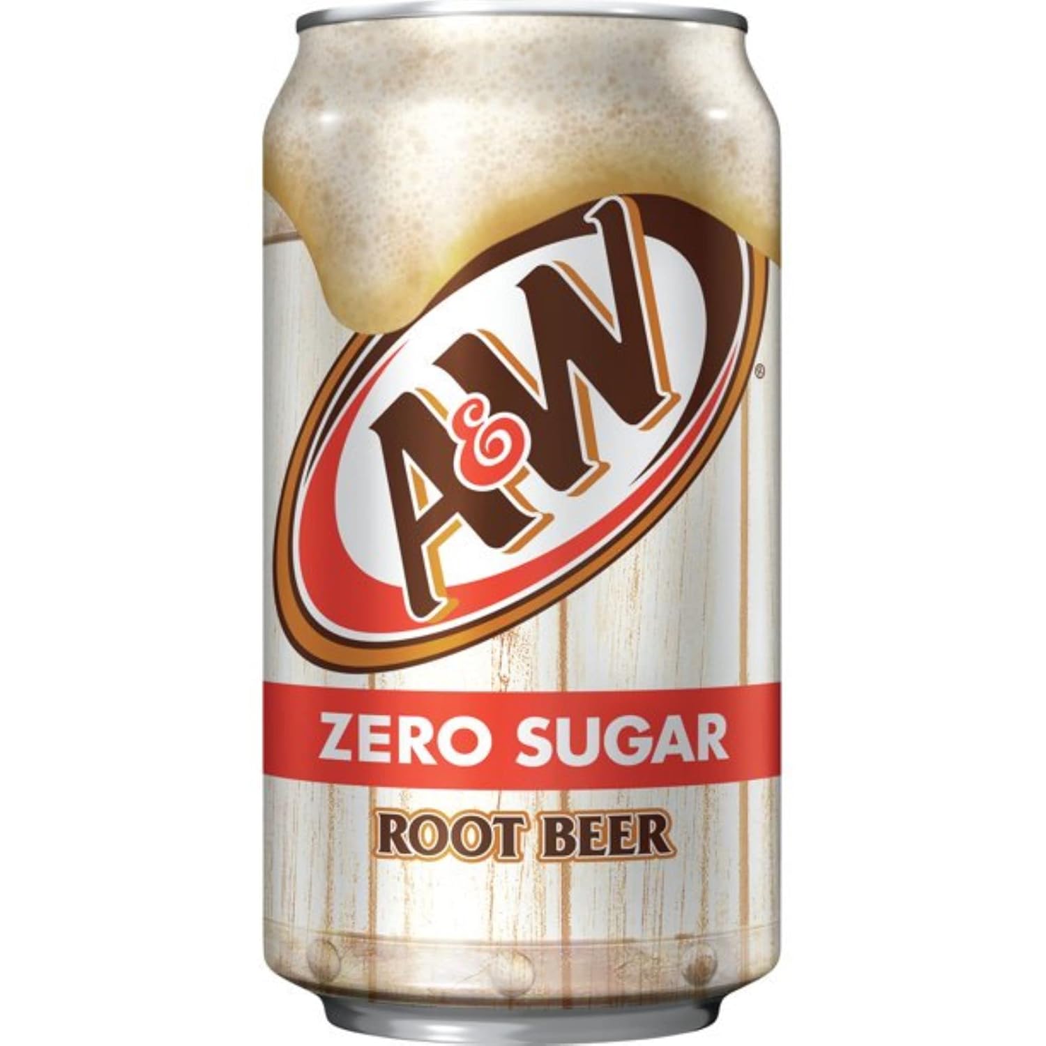 A&W Root Beer Zero Sugar Soda 12oz Cans, 24 Units
