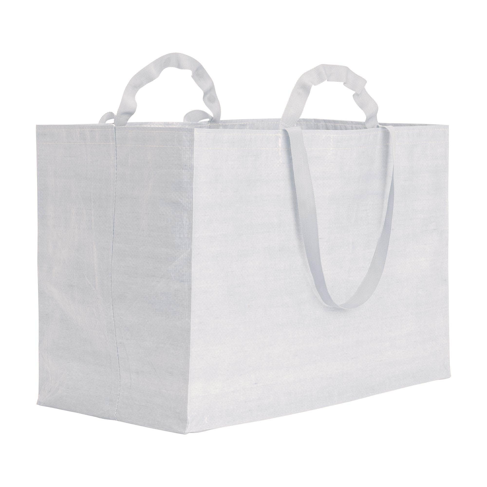 Artexia Sac de courses robuste en polypropylène recyclé laminé Maxi cabas avec soufflet et doubles poignées