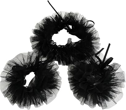 Authentic Medieval Costume Accessory Elizabethan Mesh Neck Ruff and and Wrist Cuffs Clown Choker for Masquerades Party