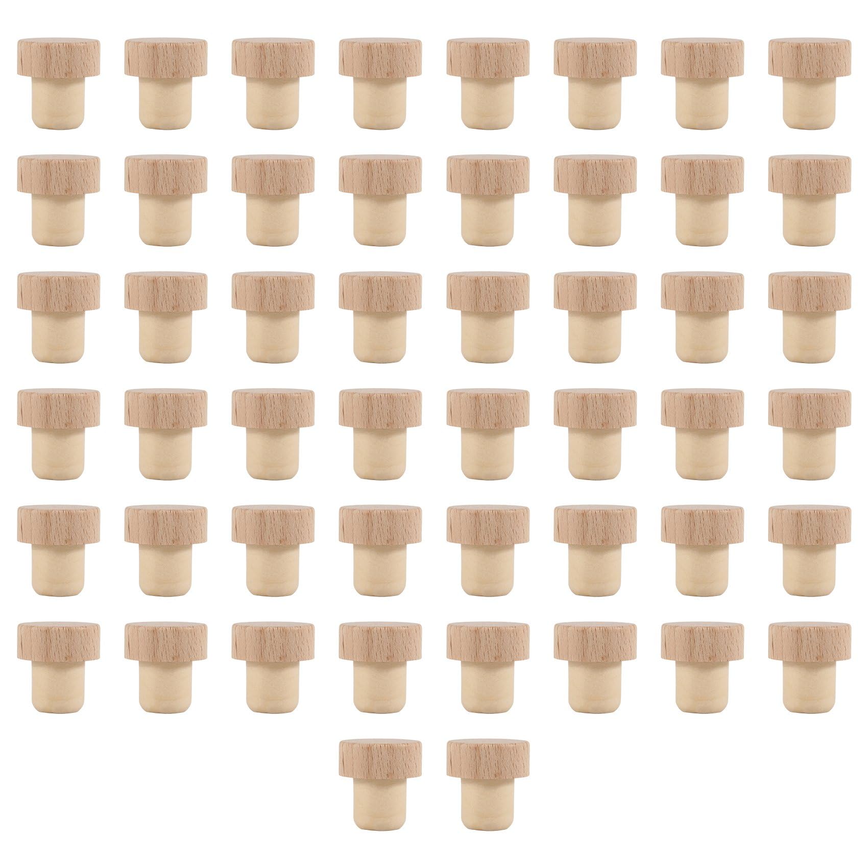 Tapones de Corcho en Forma de T de Corcho para Botella de Vino de 200 Piezas para Tapón de Corcho de Vino Corchos de Vino Reutilizables Tapón de Vino de Madera Y Caucho