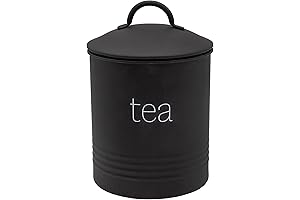 AuldHome Enamelware Black Tea Canister: Your Key to Fresh and Flavorful Tea Enjoyment