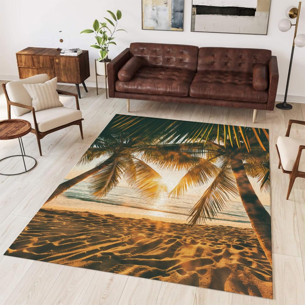 Tapis doux à poils courts lavable en machine 200 x 300 cm style vintage