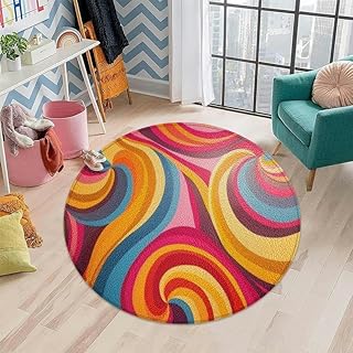 Small Round Rug 3ft Circular Circle Rugs Round Bathroom Entryway Bedroom...