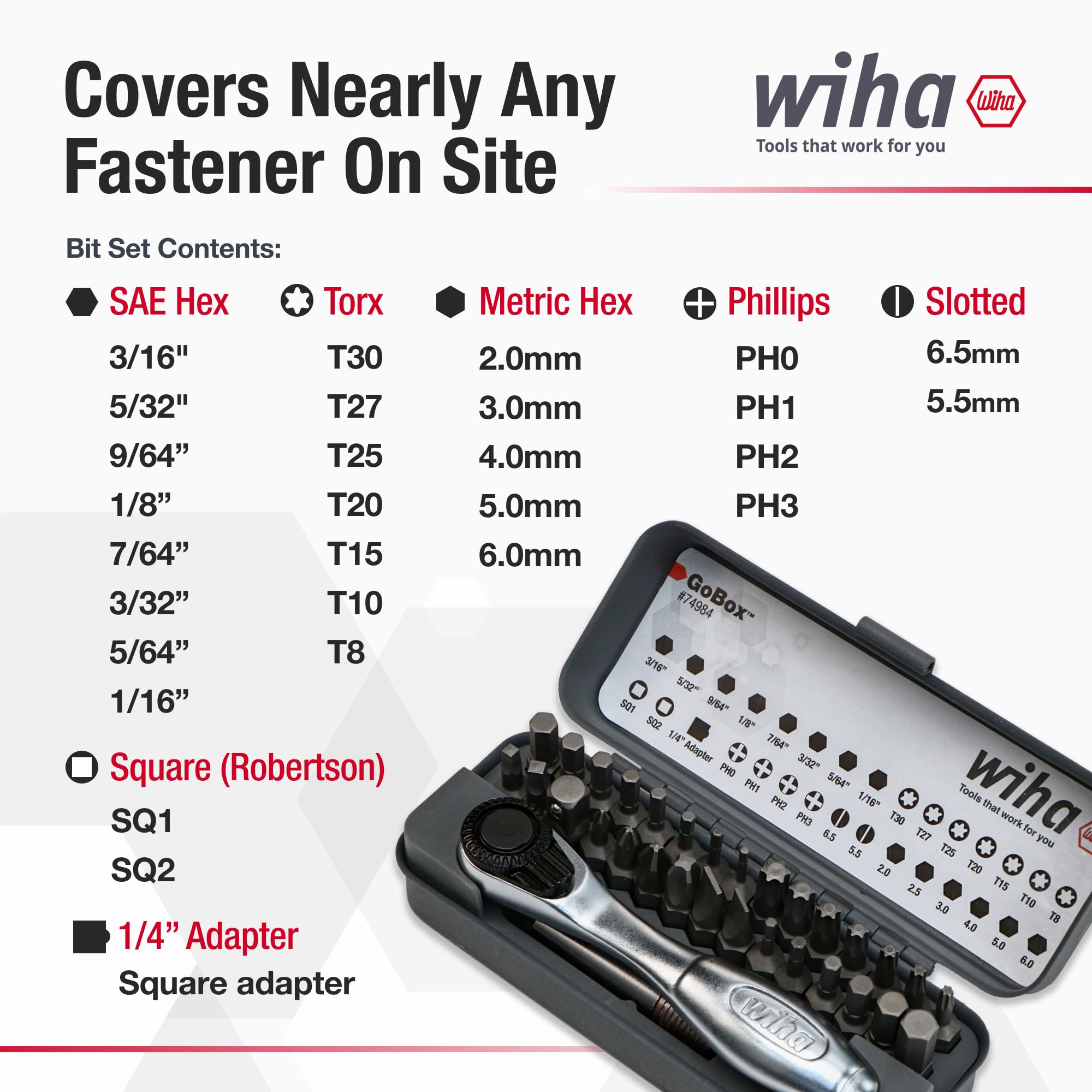 Wiha GoBox Screwdriver Set - 32 Piece with Ratchet -2 Wiha GoBox Screwdriver Set - 32 Piece with Ratchet -2