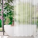 Seenus 72 x 90 d'inch Rideau de douche extra-long clair avec 3 Grands aimants, étanche PEVA 8G Rideaux de douche Linge de bain pour salle de bain longue, voir à travers le rideau transparent de bain Bpa-Free