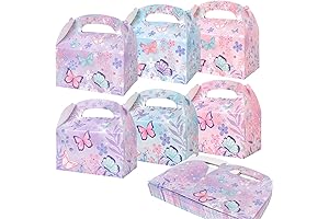 Butterfly Birthday Party Supplies: 24-Pack Mix-Design Gift Boxes