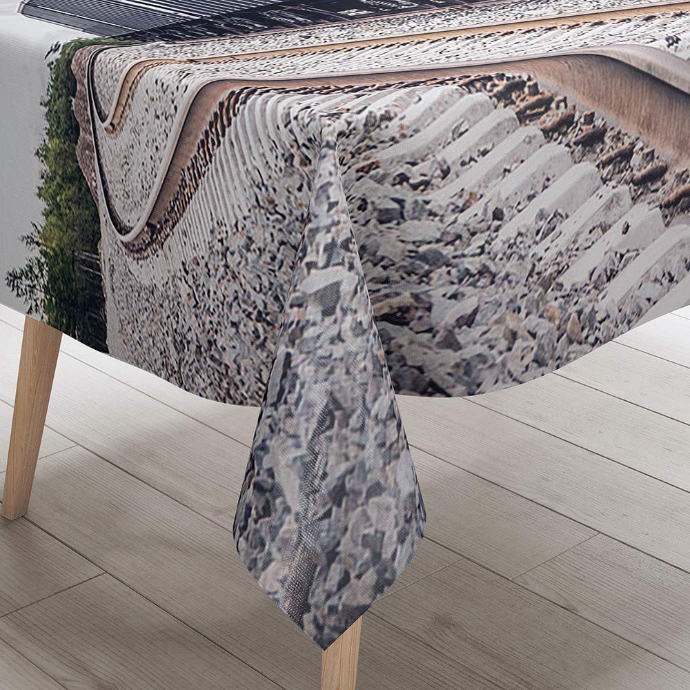 FANSU Nappe Rectangulaire, Cuisine 3D Train Nappe De Table Imperméable