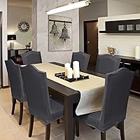 Vista 84 de Juego de 6 fundas elásticas para sillas de comedor, extraíbles y lavables, para sillas de comedor, hotel, ceremonia