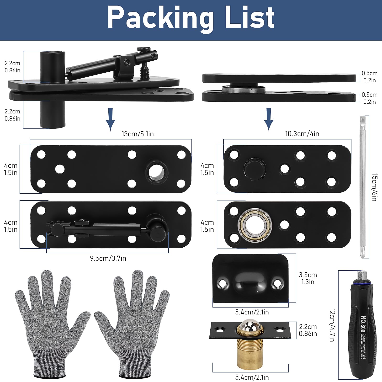 Hidden Door Hinge 260 kg Load-Bearing, Stainless Steel Heavy Duty Hidden Hinges - Image 2