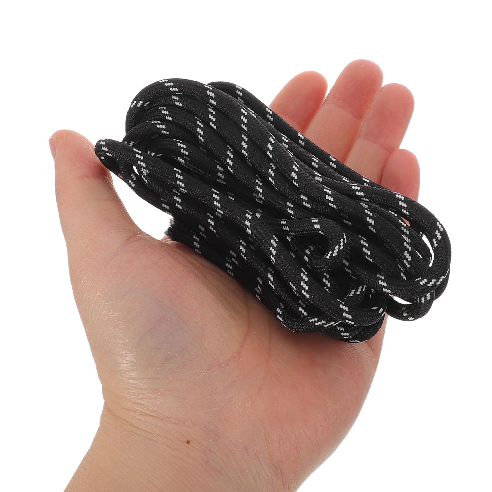 SHINEOFI Sonnenschirm Ersatzseil Geflochten 9m Schwarz Polyester Schirmseil für Outdoor Terrassenschirme und Selbstgemacht Reparaturen