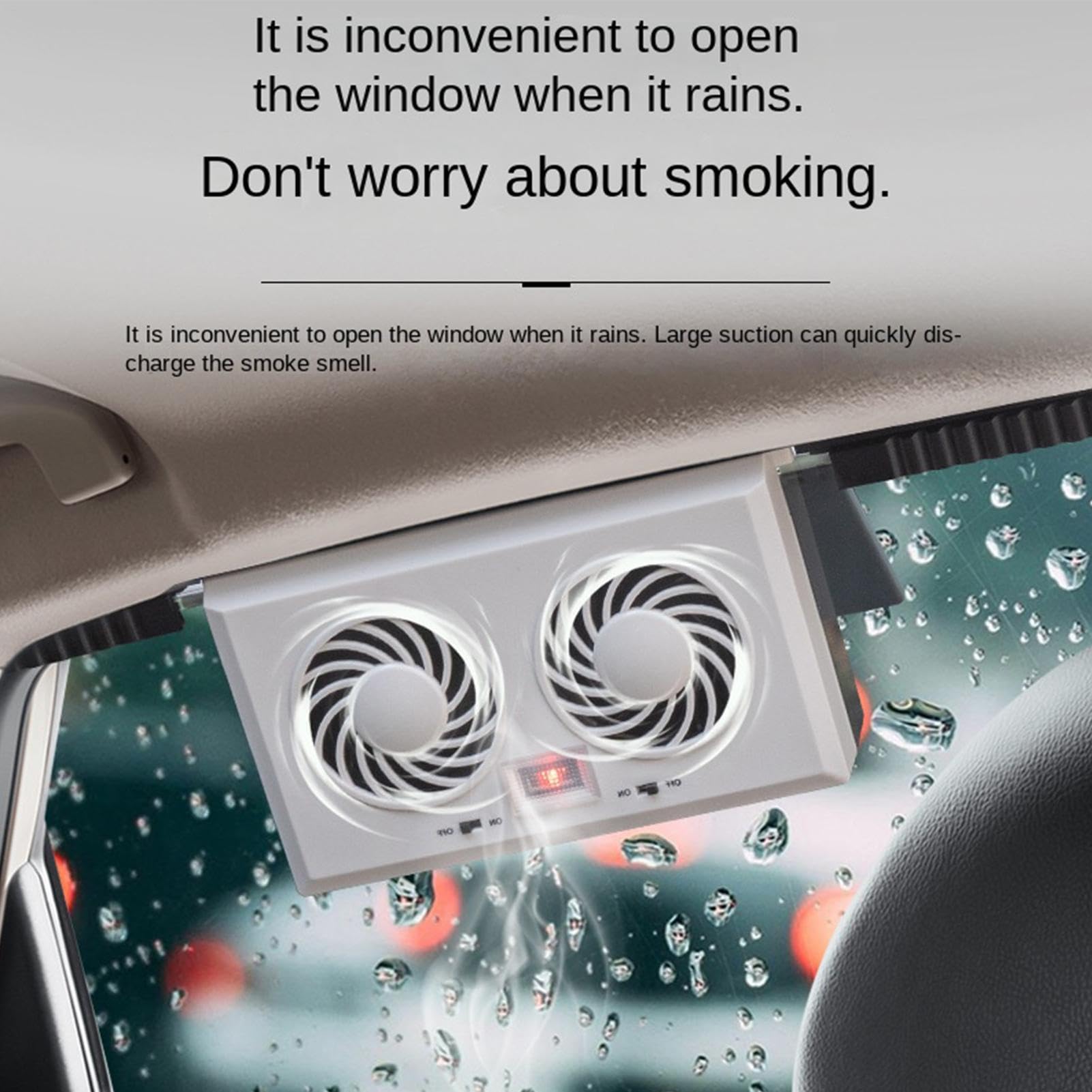 Ventola per finestrino auto – Raffreddamento ad energia solare da 8,07x5,12 pollici, ventilazione a doppia testa, ventole amplificate accessorie di facile installazione | Amplificatore di cir