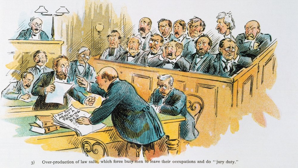 Litigation Cartoon Nan American Cartoon Of 1896 On The National Penchant For Litigation In The Courts Poster Print by (18 x 24)