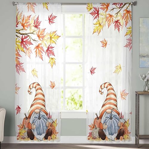 Miniatura 9 de Cortinas semitraslúcidas de muñeco de nieve de Navidad de 84 pulgadas de largo para sala de estar, árbol de Navidad, copo de nieve, cortinas con