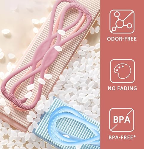 Miniatura 5 de Figura 8 bandas de resistencia para mujeres y hombres  Cuerda de tracción de silicona de 15 libras para entrenamiento de hombros, espalda y brazos