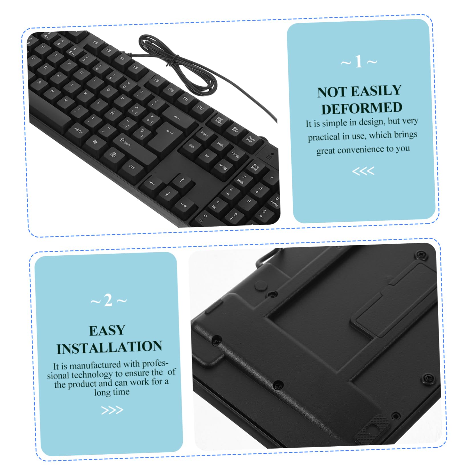 SHINEOFI Tastiera Cablata Mouse Combo Tastiera e Mouse Full Tastierino Numerico Fornitura Per Computer Per Uso Domestico e Ufficio