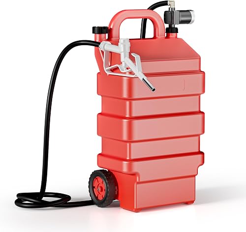 Wiltec Tanque de combustible portátil 60 l con bomba de…