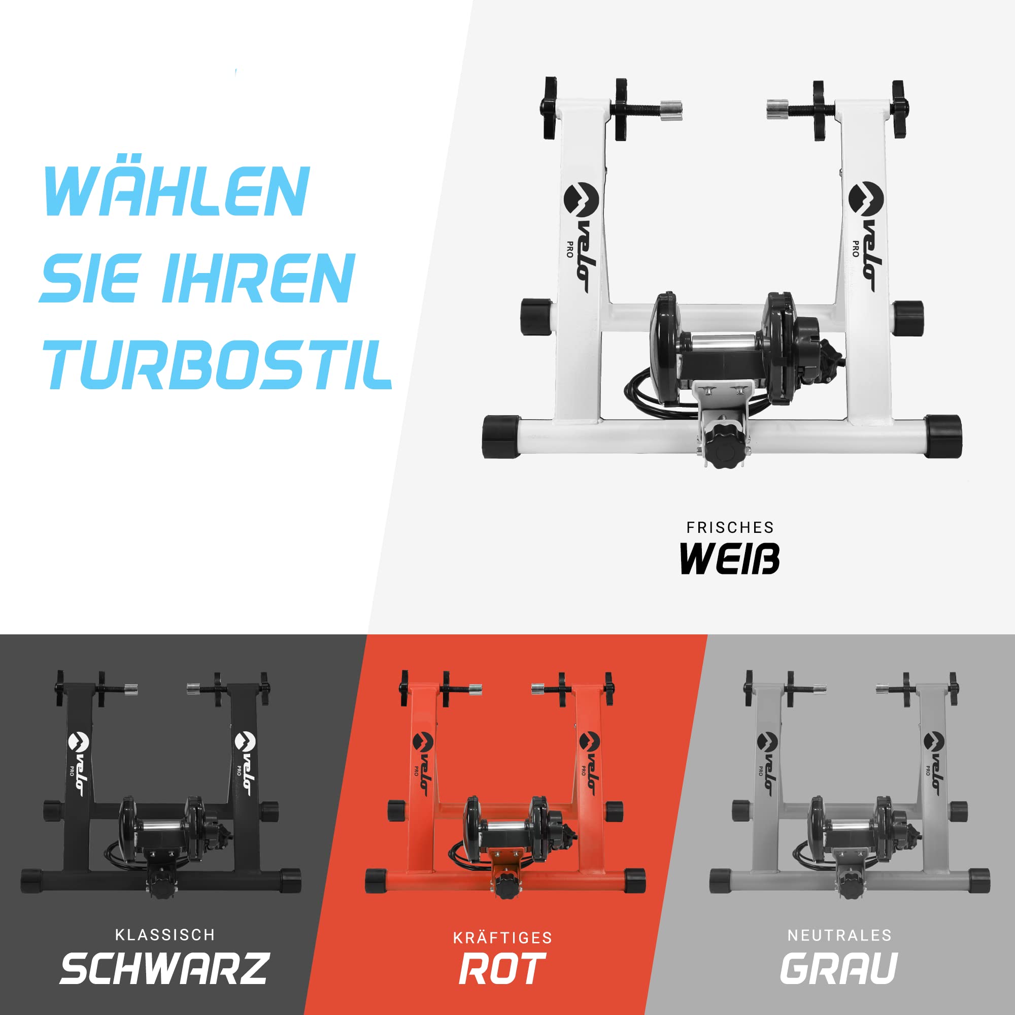 Turbo Trainer Magnetisch - variabler Widerstand Indoor Heimtrainer für Straße und Mountainbike