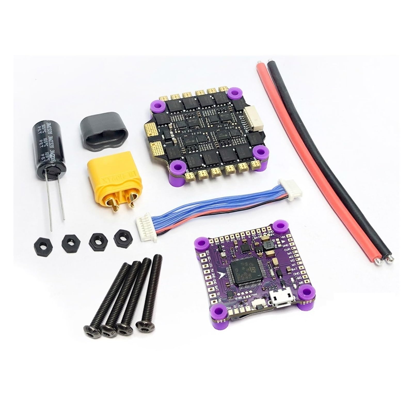 SUPENG Compatible With YSIDO F405 V3 3-6S 30X30 FC&ESC FPV Stack BMP280 Flight Controller BLHELIS 50A 4in1 ESC Compatible With Freestyle Drone Model VS SpeedyBee (Color : F405 50A Stack)