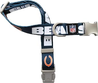 Littlearth NFL Chicago Bears Pet Premium Collar, Team Color, Large