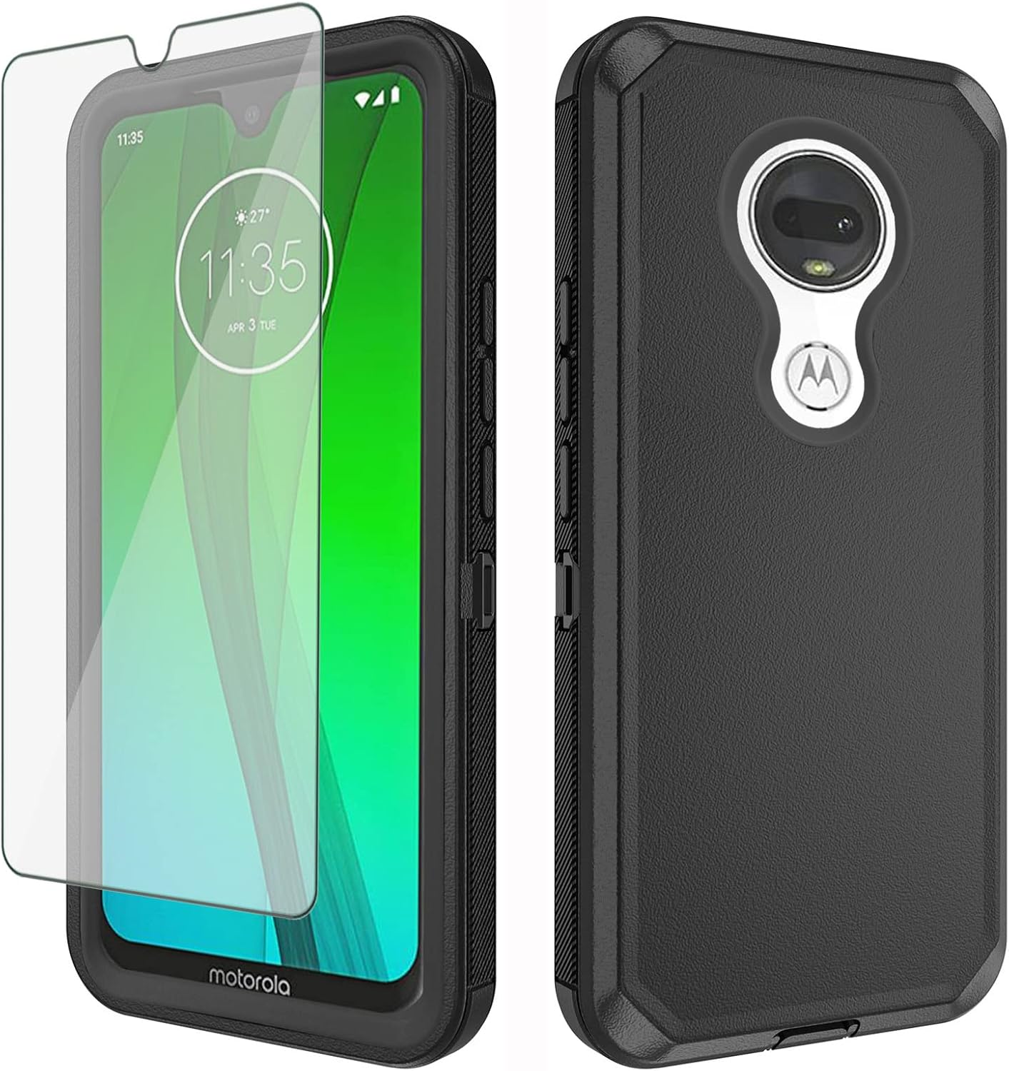 Asuwish Phone Case for Moto G7/G7+/Revvlry Plus with Screen
