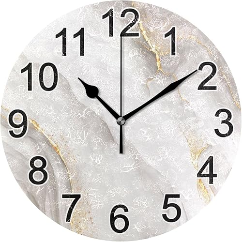 Miniatura 8 de BOENLE Gorilla - Reloj de pared silencioso sin tictac con corona, reloj de cocina grande, funciona con pilas, 10 pulgadas para decoración de sala de