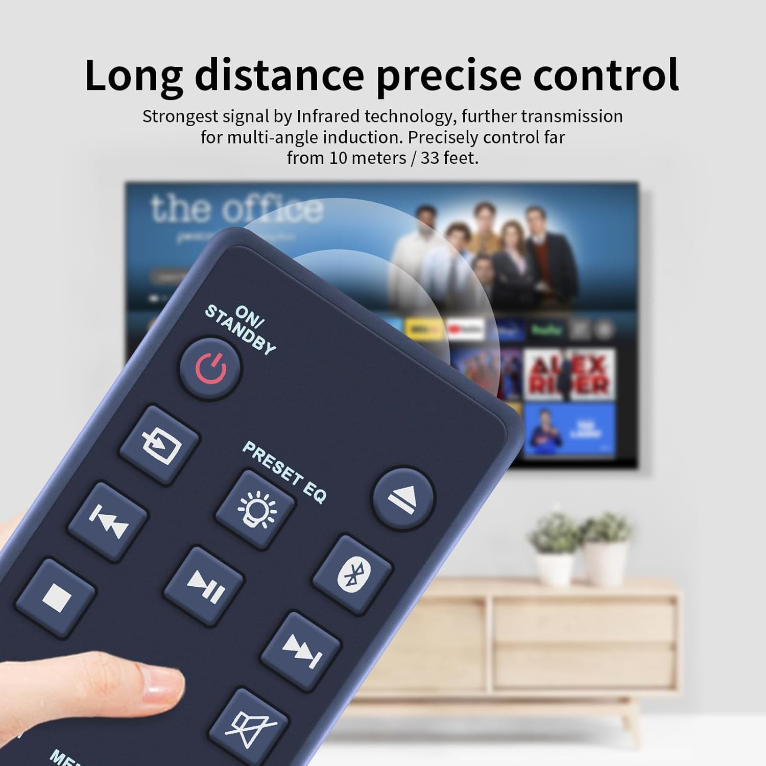 Remote control demonstrating long distance precise control