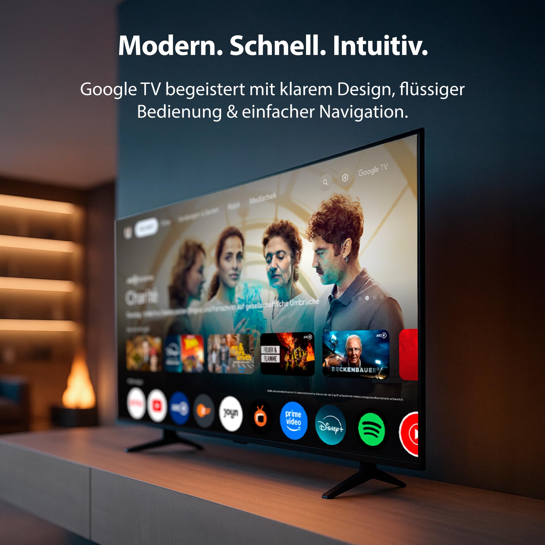 DYON nexGo 24H Smart TV – 24 Zoll (60 cm) HD Google TV mit Sprachsteuerung, Google Assistant, Play Store, Chromecast, Triple Tuner, Netflix, Prime Video & YouTube [Modell 2025]